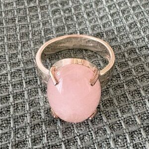 Sterling Silver & Rose Quartz Ring - Women's Jewelry